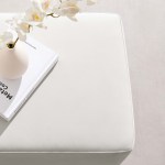 Tilden 17" Square Performance Velvet Upholstered Ottoman - Image 10