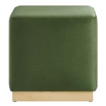 Tilden 17" Square Performance Velvet Upholstered Ottoman - Image 23