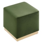 Tilden 17" Square Performance Velvet Upholstered Ottoman - Image 24