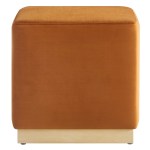 Tilden 17" Square Performance Velvet Upholstered Ottoman - Image 32