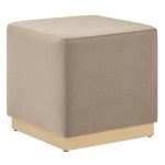 Tilden 17" Square Performance Velvet Upholstered Ottoman - Image 38