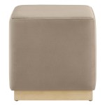 Tilden 17" Square Performance Velvet Upholstered Ottoman - Image 41