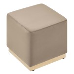 Tilden 17" Square Performance Velvet Upholstered Ottoman - Image 42