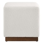 Tilden 17" Square Boucle Upholstered Ottoman - Image 5