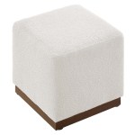 Tilden 17" Square Boucle Upholstered Ottoman - Image 6