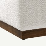 Tilden Large 28" Square Boucle Upholstered Ottoman - Image 7