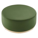 Tilden Large 38" Round Performance Velvet Upholstered Ottoman - Image 19