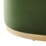 Tilden Large 38" Round Performance Velvet Upholstered Ottoman - Image 20