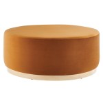 Tilden Large 38" Round Performance Velvet Upholstered Ottoman - Image 23