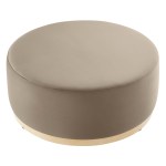 Tilden Large 38" Round Performance Velvet Upholstered Ottoman - Image 33