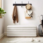 Mezzo Boucle Upholstered Storage Bench - Image 11