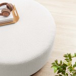 Tilden Large 38" Round Boucle Upholstered Upholstered Ottoman - Image 8