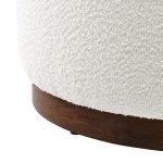 Tilden Large 23" Round Boucle Upholstered Upholstered Ottoman - Image 6