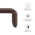 Koda Performance Velvet Waterfall Long Bench - Image 3