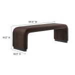 Koda Performance Velvet Waterfall Long Bench - Image 4
