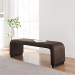 Koda Performance Velvet Waterfall Long Bench - Image 9