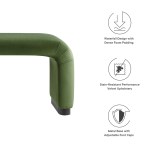 Koda Performance Velvet Waterfall Long Bench - Image 12