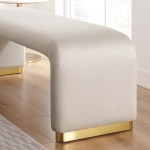 Koda Performance Velvet Waterfall Long Bench - Image 28