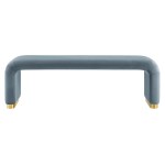 Koda Performance Velvet Waterfall Long Bench - Image 33