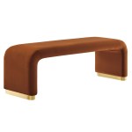 Koda Performance Velvet Waterfall Long Bench - Image 38