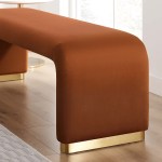 Koda Performance Velvet Waterfall Long Bench - Image 46