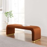 Koda Performance Velvet Waterfall Long Bench - Image 45