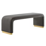 Koda Performance Velvet Waterfall Long Bench - Image 47