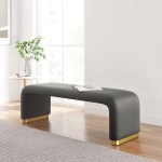 Koda Performance Velvet Waterfall Long Bench - Image 54