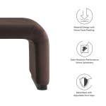 Koda Performance Velvet Waterfall Ottoman - Image 3