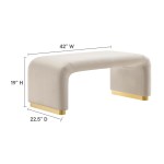 Koda Performance Velvet Waterfall Ottoman - Image 24