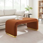 Koda Performance Velvet Waterfall Ottoman - Image 49