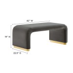 Koda Performance Velvet Waterfall Ottoman - Image 54