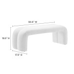 Dax 50.5" Chenille Upholstered Accent Bench - Image 12