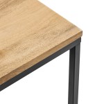 Zora Square Wood and Metal Side Table - Image 8