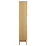 Render Tall Bathroom Storage Cabinet in Oak - Image 8