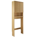 Render Over the Toilet Bathroom Storage Cabinet in Oak - Image 8