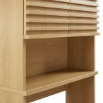 Render Over the Toilet Bathroom Storage Cabinet in Oak - Image 3