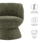 Vesta Chenille Fabric Upholstered Swivel Chair - Image 4