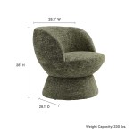 Vesta Chenille Fabric Upholstered Swivel Chair - Image 3
