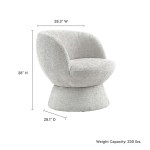 Vesta Chenille Fabric Upholstered Swivel Chair - Image 21