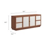 Capri 63" Wood Grain TV Console - Image 4