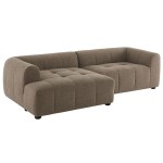 Liana Left-Facing Upholstered Fabric Modular Sofa with Chaise - Image 10