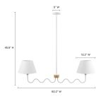 Sunlit Squiggle 2-Arm Pendant Light - Image 11