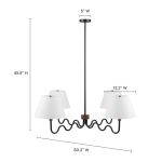 Sunlit Squiggle 4-Arm Pendant Light - Image 27