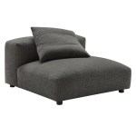 Solace 4-Piece Modular Upholstered Fabric Sectional Sofa With Ottoman - Image 5