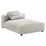 Solace Modular Corduroy Upholstered Armless Chaise Lounge - Image 2