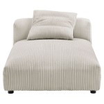 Solace Modular Corduroy Upholstered Armless Chaise Lounge - Image 7