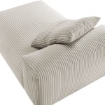 Solace Modular Corduroy Upholstered Armless Chaise Lounge - Image 8