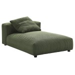 Solace Modular Corduroy Upholstered Armless Chaise Lounge - Image 11