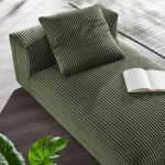 Solace Modular Corduroy Upholstered Armless Chaise Lounge - Image 19